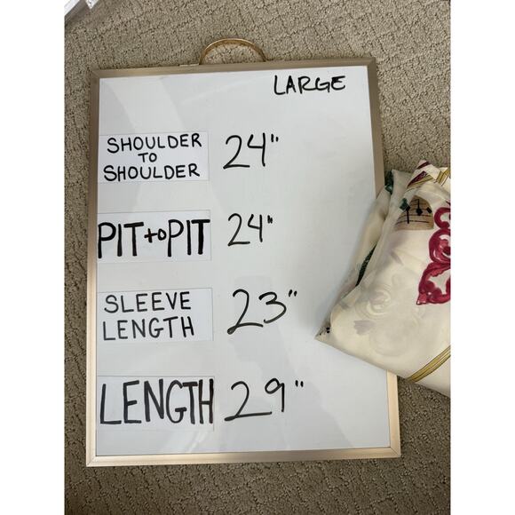 The Limited Top Womens Large Cream Silk Blouse Music Holiday Xmas Vintage Y2K - Picture 9 of 9